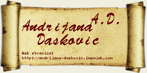 Andrijana Dašković vizit kartica